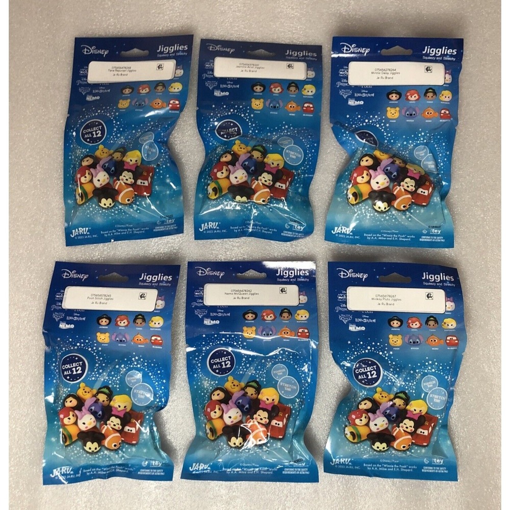 Disney Pixar Jigglies Complete Set of 12 NEW SEALED LOT Stretch Squeeze Squish - Picture 10 of 10
